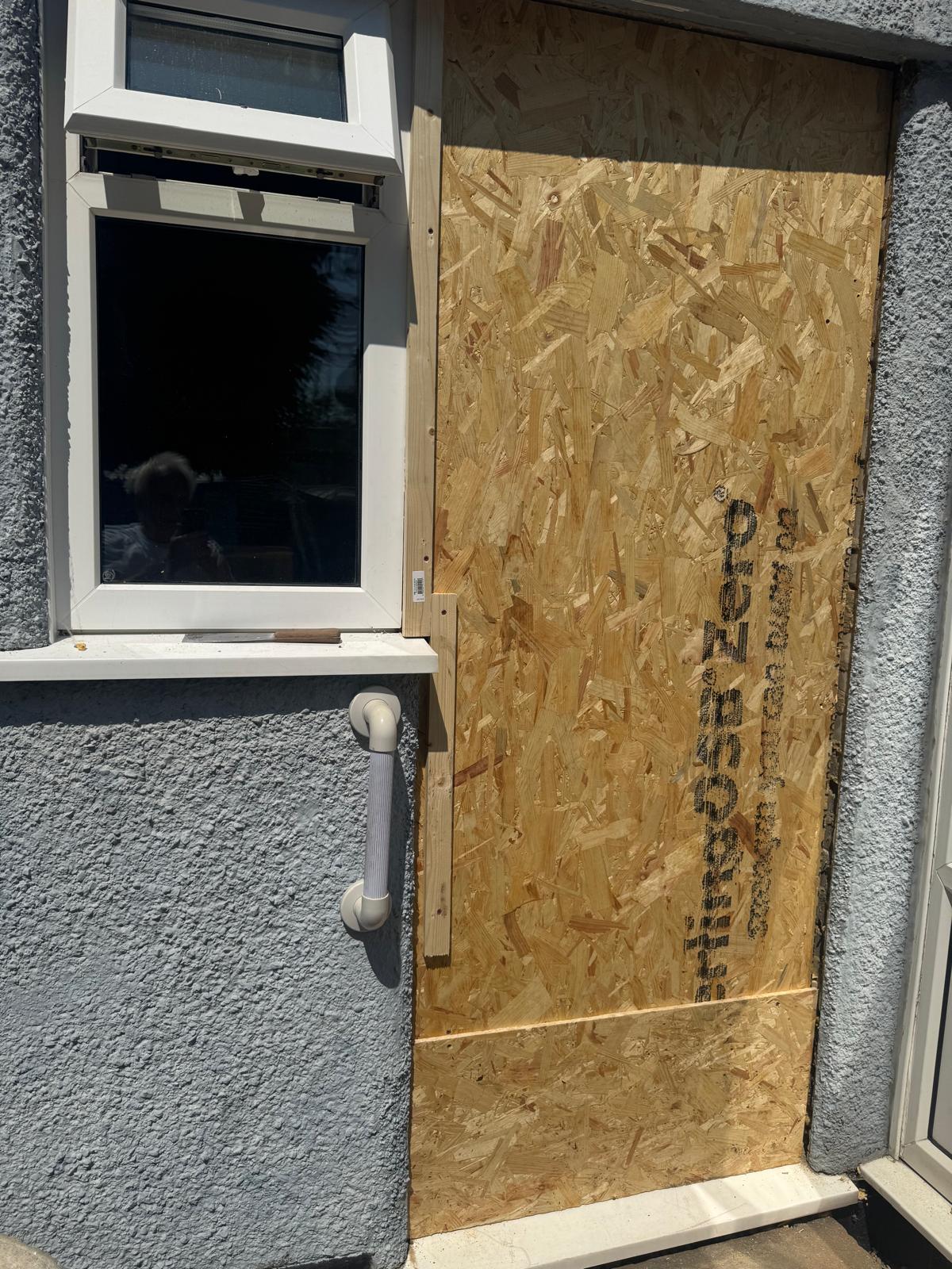 Emergency Door Boarding Up